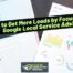 Man holding a book stands beside papers with charts and graphs; text reads, Learn to Get More Leads by Focusing on Google Local Service Ads! Roofer Marketing Heroes logo at bottom.