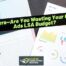 A man holding a book stands next to notebook paper and business charts, with a banner reading Roofers—Are You Wasting Your Google Ads LSA Budget?.